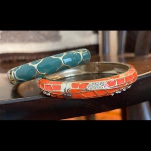 Pair of Boutique ceramic bangle bracelets